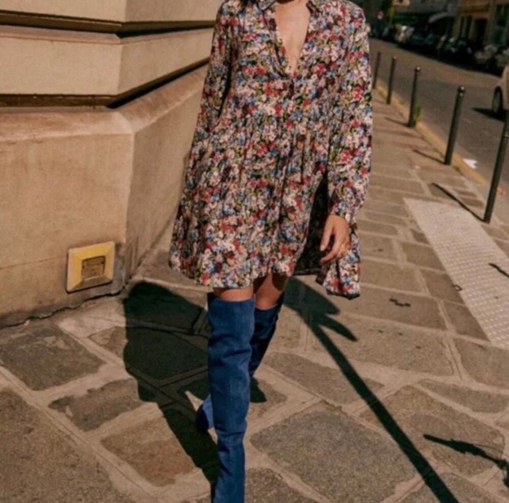 Sezane Leana Dress in Fall is Blooming Size 46